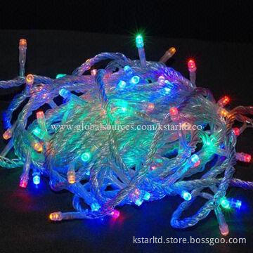 LED string light 10 meter 100 superbright LED with multi-functional controller, clear cable